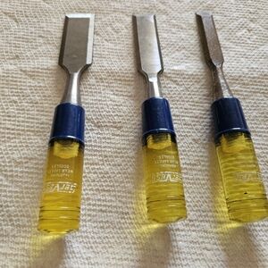 Yellow and Blue Stanley Chisel Set